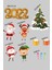 Renkli Yılbaşı Ağacı ve Noel Figürleri Cam Duvar Sticker Seti, Çocuk Odası Dekorasyonu 1