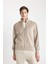 Slim Fit Süet Bomber Mont Ceket Dar Kesim Kolej Yaka Fermuarlı Cepli Astarlı D1524AX24WN 1