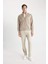 Slim Fit Süet Bomber Mont Ceket Dar Kesim Kolej Yaka Fermuarlı Cepli Astarlı D1524AX24WN 2