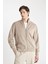 Slim Fit Süet Bomber Mont Ceket Dar Kesim Kolej Yaka Fermuarlı Cepli Astarlı D1524AX24WN 3
