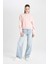 Regular Fit Bisiklet Yaka Kalın Basic Düz Sweatshirt D6645AX24WN 2
