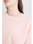 Regular Fit Bisiklet Yaka Kalın Basic Düz Sweatshirt D6645AX24WN 5