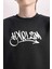 Erkek Çocuk Bisiklet Yaka Sırt Baskılı Sweatshirt D4352A824WN 5