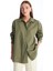 Lcwaıkıkı Classic Zeytin Yeşili Düz Oversize Kadın Gömlek Tunik 1