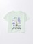 Lcw Kids Pastel Yeşil Bisiklet Yaka Baskılı Kısa Kollu Kız Çocuk Pijama Takımı 2