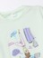 Lcw Kids Pastel Yeşil Bisiklet Yaka Baskılı Kısa Kollu Kız Çocuk Pijama Takımı 3