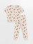 Lcw Kids Pembe Baskılı Bisiklet Yaka Baskılı Kısa Kollu Kız Çocuk Pijama Takımı 1