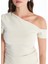 Lcw Vision Açık Bej Kayık Yaka Düz Kısa Kollu Kadın Tişört 4