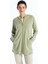 Lcwaıkıkı Basic Mat Yeşil Kapüşonlu Düz Oversize Kadın Fermuarlı Sweatshirt 2