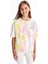 Lcw Kids Karışık Baskılı Bisiklet Yaka Batik Desenli Kısa Kollu Kız Çocuk Crop Tişört 1