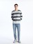 Lcw Casual Bisiklet Yaka Uzun Kollu Çizgili Erkek Sweatshirt 2