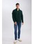 Yeşil Tüylenme Yapmayan Soğuk Geçirmez Regular Fit Dik Yaka Fermuarlı Polar Sweatshirt Y3996AZNS 2