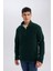 Yeşil Tüylenme Yapmayan Soğuk Geçirmez Regular Fit Dik Yaka Fermuarlı Polar Sweatshirt Y3996AZNS 4