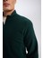 Yeşil Tüylenme Yapmayan Soğuk Geçirmez Regular Fit Dik Yaka Fermuarlı Polar Sweatshirt Y3996AZNS 5