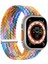 Apple Watch Series 10 46MM Kordon, (Small Size, 127MM) Knitted Fabric Single Loop Gökkuşağı 1