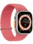 Apple Watch Series 10 42MM Kordon, (Medium Size, 147MM) Knitted Fabric Single Loop Pembe 1
