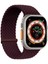 Apple Watch Series 10 42MM Kordon, (Large Size, 160MM) Knitted Fabric Single Loop Koyu Bordo 1