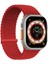 Apple Watch Series 10 42MM Kordon, (Small Size, 127MM) Knitted Fabric Single Loop Kırmızı 1