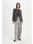 Oversize Geniş Kalıp Ceket Yaka Düğmeli Basic Düz Blazer Ceket D5869AX24AU 2