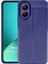Oppo A38 Kılıf Deri Dokulu Silikon Lacivert 1