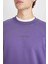 Mor Boxy Fit Bisiklet Yaka Baskılı Sweatshirt V5306AZ24AU 5