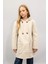 Kız Çocuk Kapüşonlu Kaşe Parka C8554A824AU 3