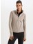 DeFactoFit Fitted Dik Yaka Çift Cepli Fermuarlı Spor Hırka B3985AX24AU 3
