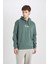 Regular Fit Kapüşonlu Baskılı Sweatshirt Y5286AZ24AU 4