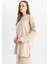 Regular Fit Bisiklet Yaka Selanik Kumaş Uzun Kollu Basic Düz Tişört Tunik B3552AX24AU 4