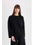 Oversize Geniş Kalıp Bisiklet Yaka Basic Düz Triko Kazak D0036AX24WN 3