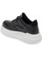 Siyah Deri Kadın Sneaker - K24I1AY67336-A23 Siyah 2
