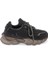 Siyah Deri-Vegan Kadın Sneaker - K24I1AY67342-A23 Siyah 3