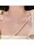 High-End Hafif Lüks Titanyum Çelik Kolye Kadın Niş Tasarımı Sıcak Kız Inci Köprücük Kemiği Zinciri Moda Çok Yönlü Aksesuar (Yurt Dışından) 1