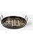 Siyah & Gold Metal Sunum Tepsisi - Modern Servis Tepsisi - Daphne 1