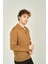 Erkek Polo Yaka Düğmeli Yün Kazak 6091023 Camel 2