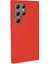 Samsung Galaxy S24 Ultra Kılıf Magsafeli Silinebilir Sert Silikon Kivi Kapak Kırmızı 1