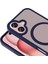 iPhone 16 Plus Kılıf Magsafeli Mat Arka Yüzey Sio Kapak Lacivert 2