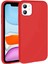 iPhone 11 Kılıf Magsafeli Silinebilir Sert Silikon Kivi Kapak Kırmızı 3