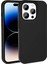 iPhone 15 Pro Kılıf Magsafeli Silinebilir Sert Silikon Kivi Kapak Siyah 3