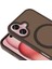iPhone 16 Plus Kılıf Magsafeli Mat Arka Yüzey Sio Kapak Kahverengi 2
