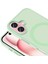 iPhone 16 Plus Kılıf Magsafeli Mat Arka Yüzey Sio Kapak Açık Yeşil 2