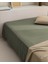Manon King Size Plus %100 Pamuk Ranforce Lastiksiz Çarşaf - Yeşil 1