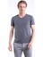 Erkek Basic V yaka Füme Tshirt 1