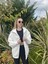 Kadın Beyaz Kapüşonlu Fermuarlı Şardonlu Oversize Sweatshirt HZL24W-ZK146 2
