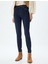 Yüksek Bel Kot Pantolon Düğmeli Dar Kalıp - Skinny Push Up Fit Jean 3