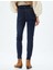 Yüksek Bel Kot Pantolon Düğmeli Dar Kalıp - Skinny Push Up Fit Jean 4
