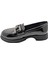 Miraviva Kadın Suni Deri Loafer Ayakkabı - Miraviva - Siyah-Rugan - 36 2