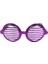 Parti Gözlük Plastik Camsız Panjur Yuvarlak Şekilli Mor 14X6 cm 1