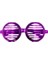 Parti Gözlük Plastik Camsız Panjur Yuvarlak Şekilli Mor 14X6 cm 2