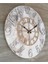 Mermer desenli, aynalı, altın detaylı modern duvar saati 50 cm çap 3